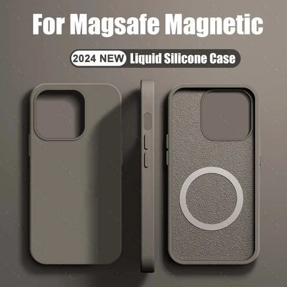 Magsafe Liquid Silicone Magnetic Case For iPhone 16