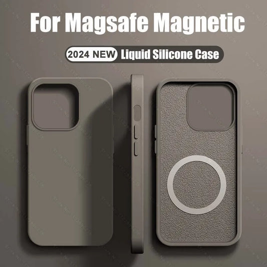 Magsafe Liquid Silicone Magnetic Case For iPhone  15 14